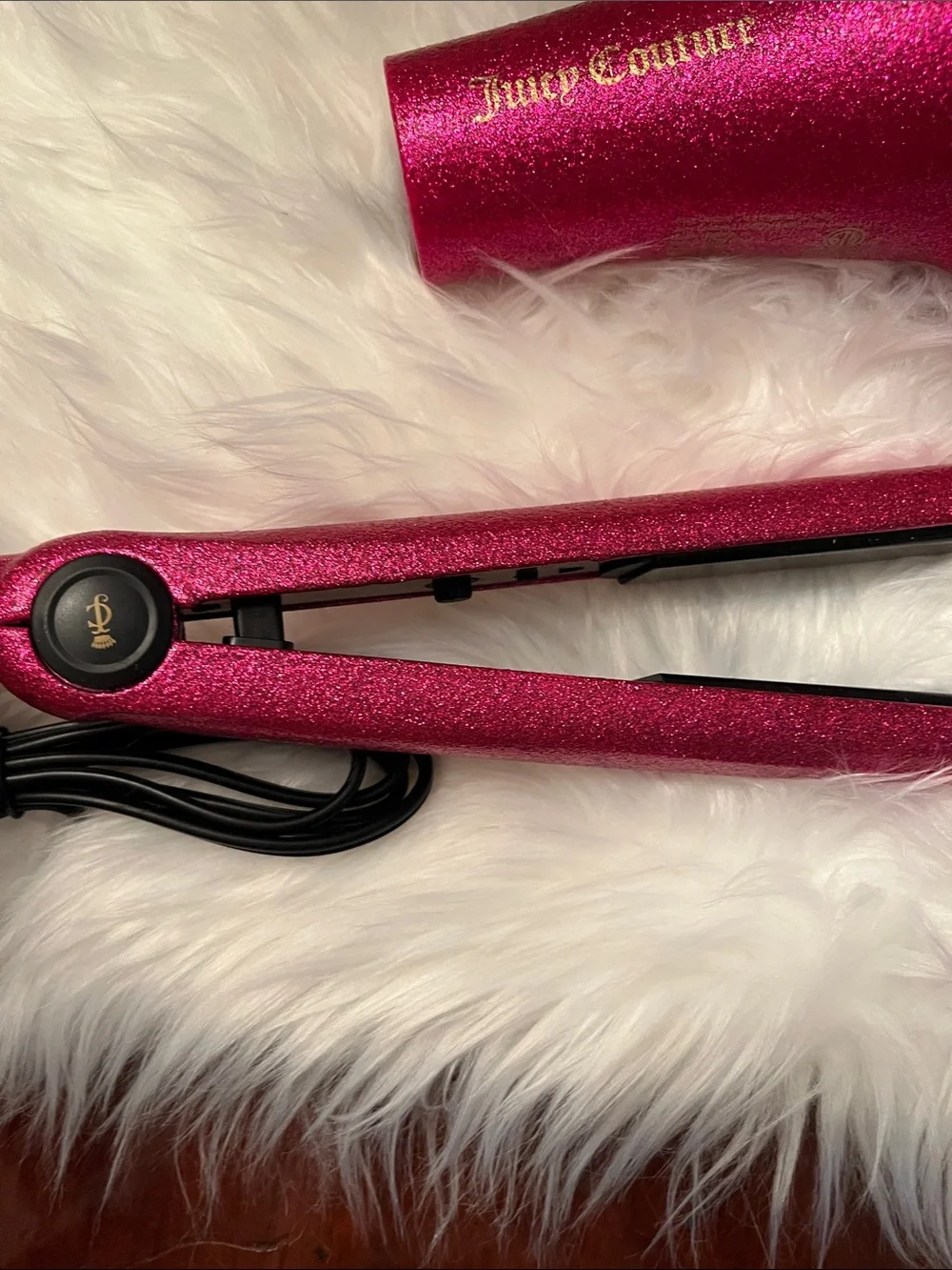 Juicy Couture Sparkling Fuchsia Hair Dryer and Flat Iron Set
