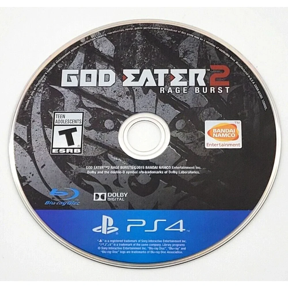GOD EATER 2: RAGE BURST  - PS4 PLAYSTATION 4 GAME‎ - GAME DISC ONLY