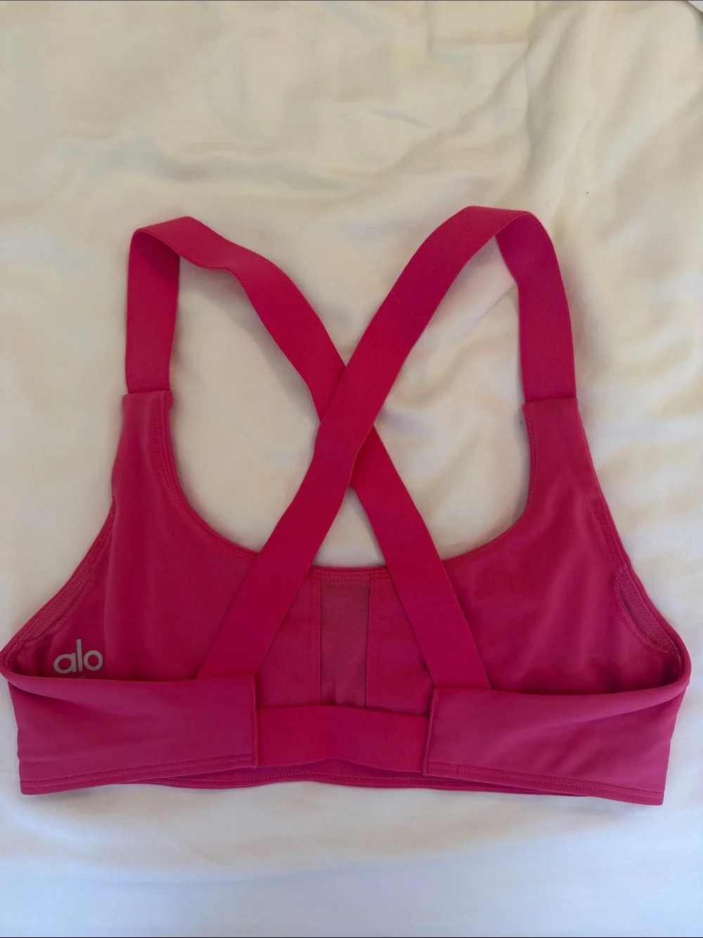ALO Yoga Hot Pink Crossback Sports Bra