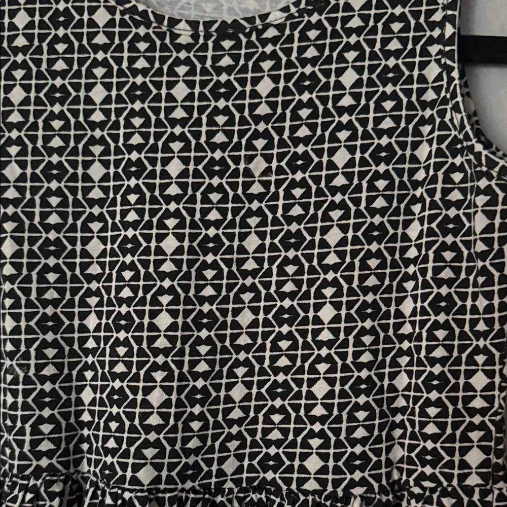 H&M Black and Off White Patterned Sleeveless Girls' Dress