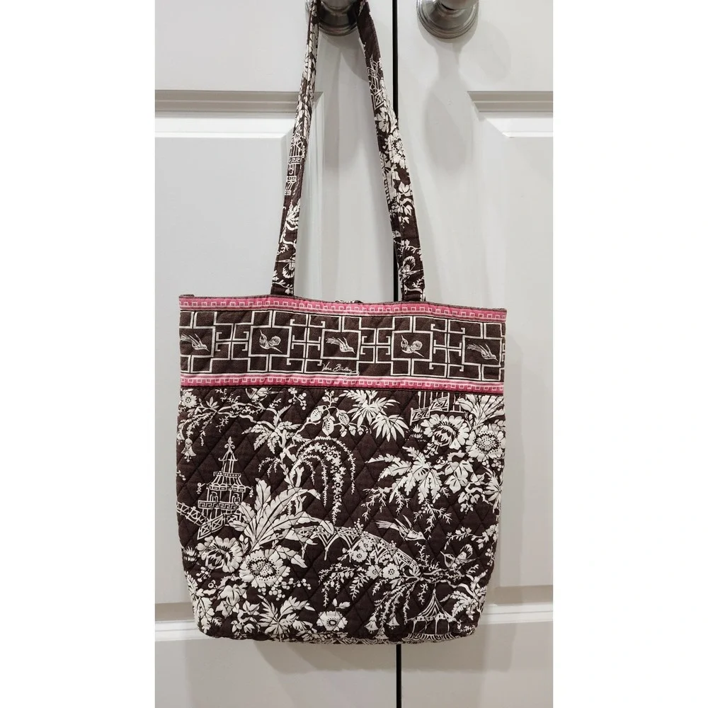 VERA BRADLEY Tote Imperial‎ Toile Pattern RETIRED, Toggle Cloture Shoulder Bag