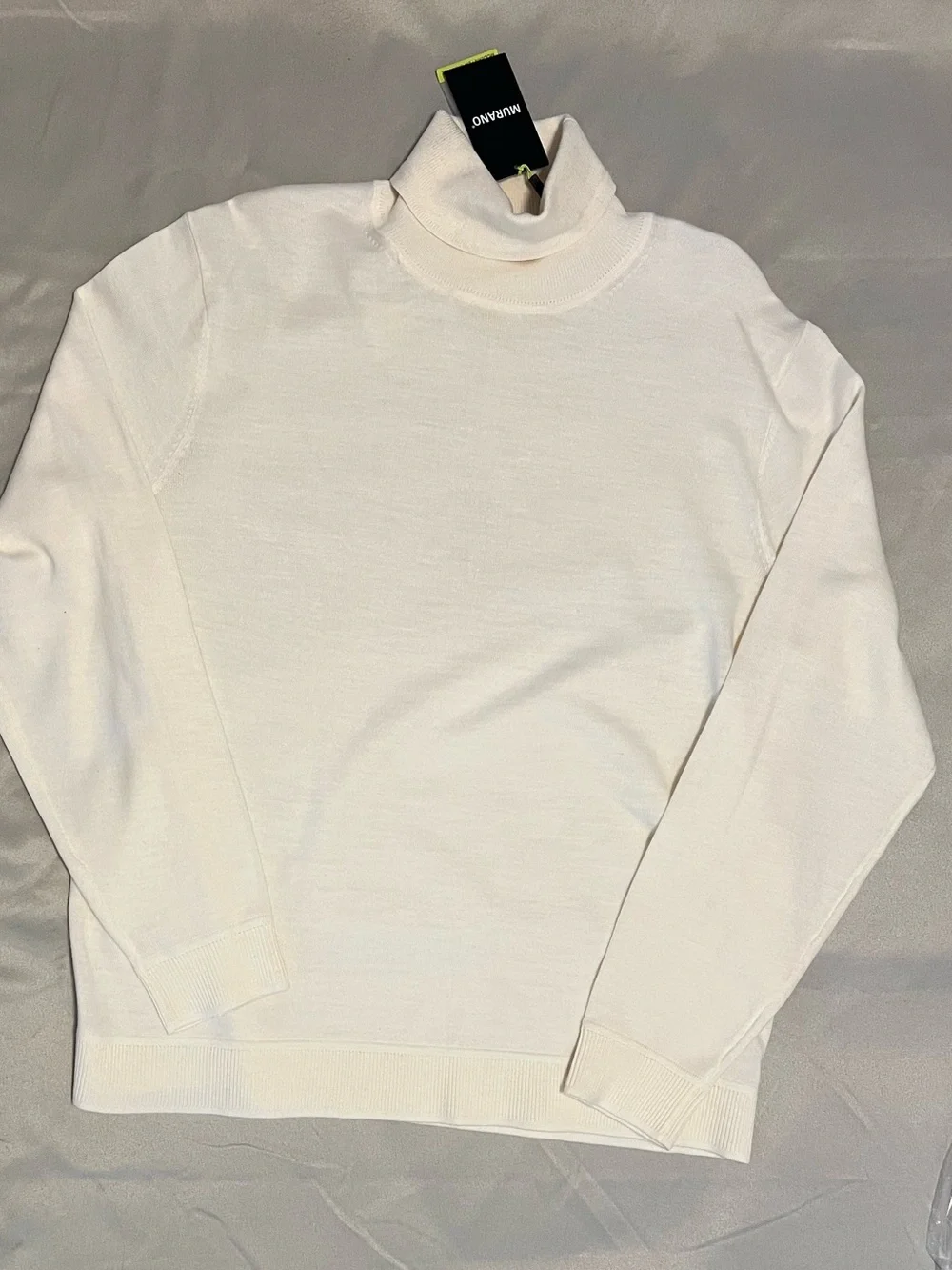 NWT $79 Murano Liquid Luxury Turtleneck Sweater Men’s XL Ivory Cream