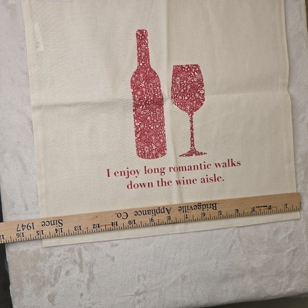 Carly Rae Studio Lightweight Canvas Tote Bag - Wine Theme