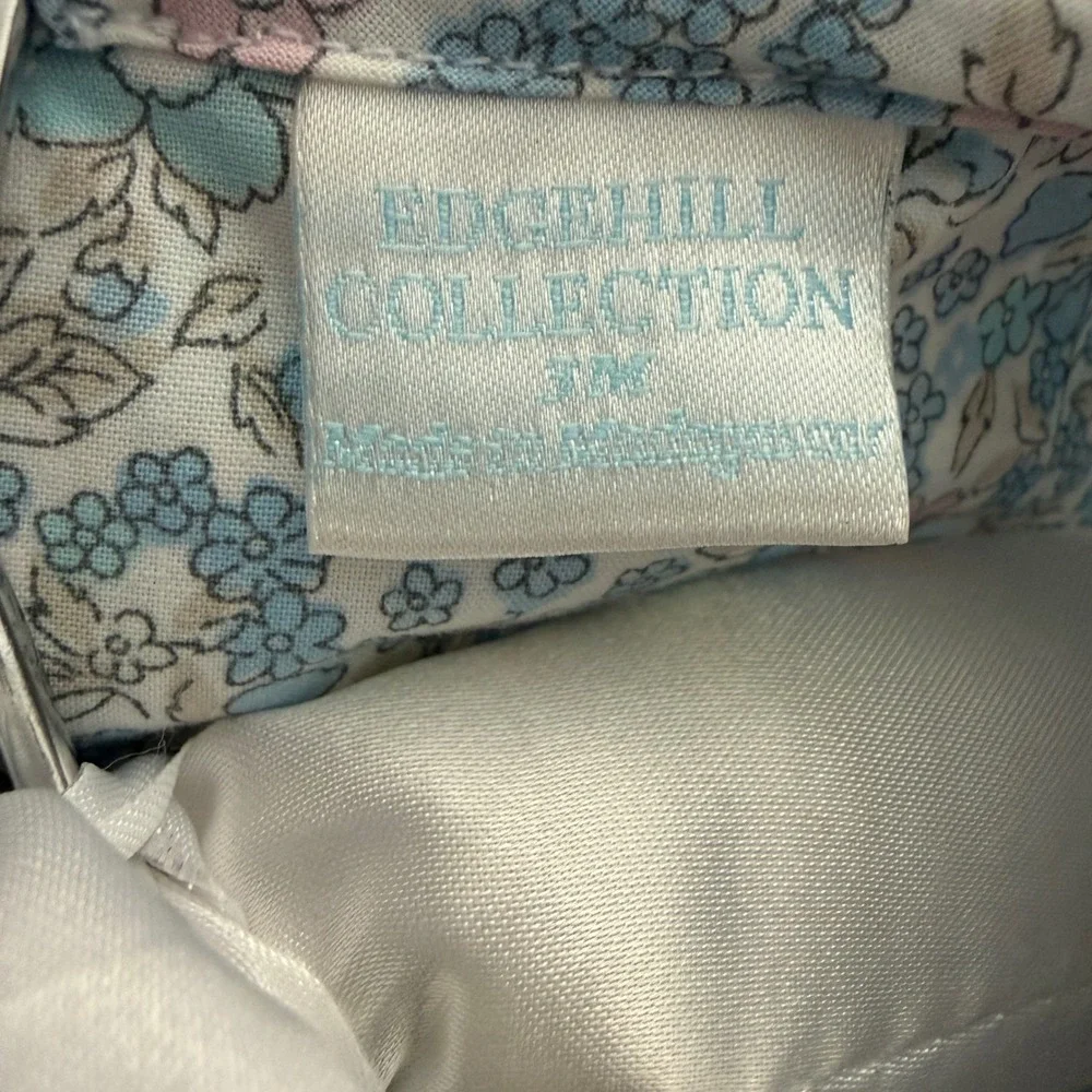 Edgehill Collection Baby Girls Blue Floral Smocked Dress & Bloomer Set 3M