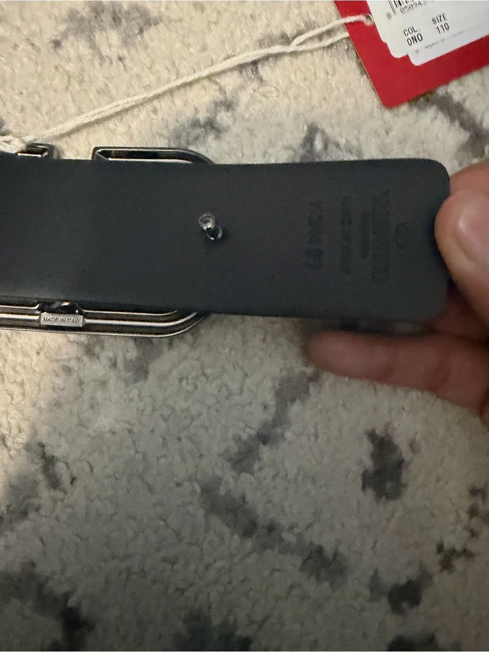 Valentino  logo dark silver buckle  belt  size 110