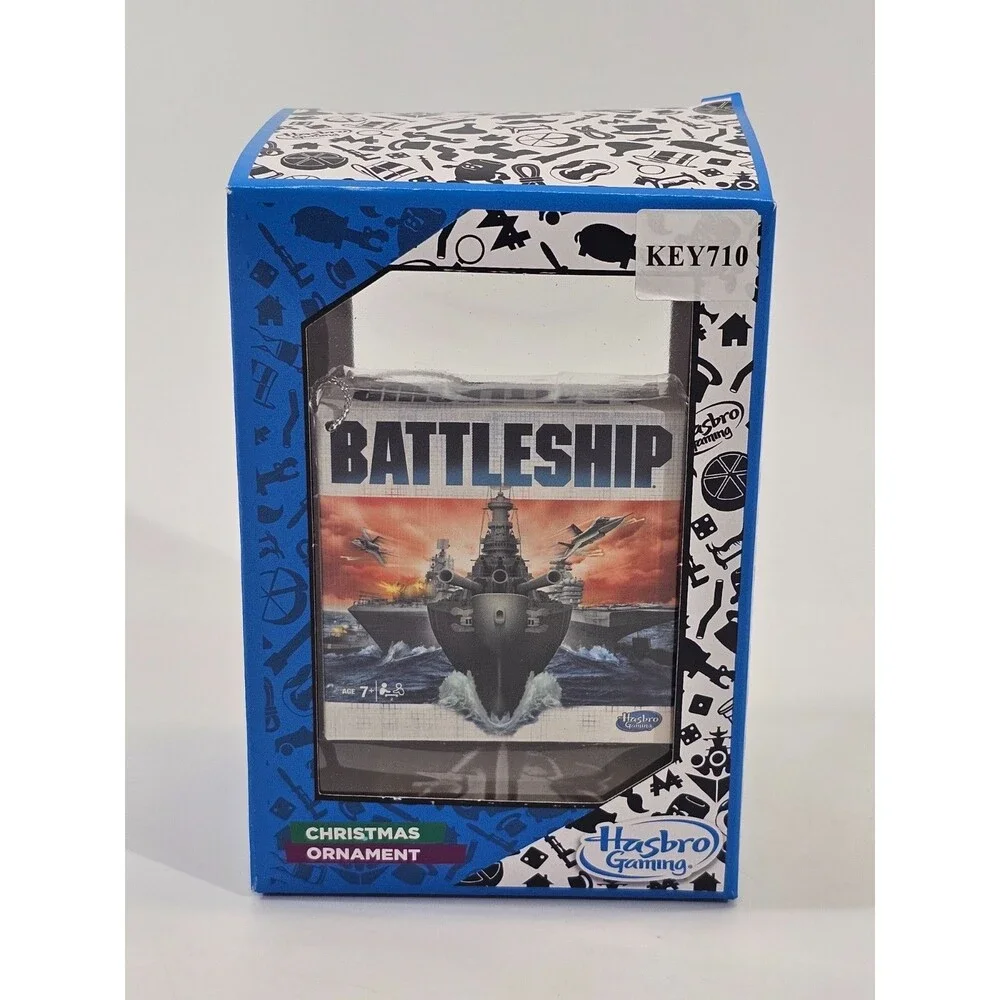 Kurt S Adler Christmas Tree Ornament Hasbro Games Battleship Battle Ship NEW NIB