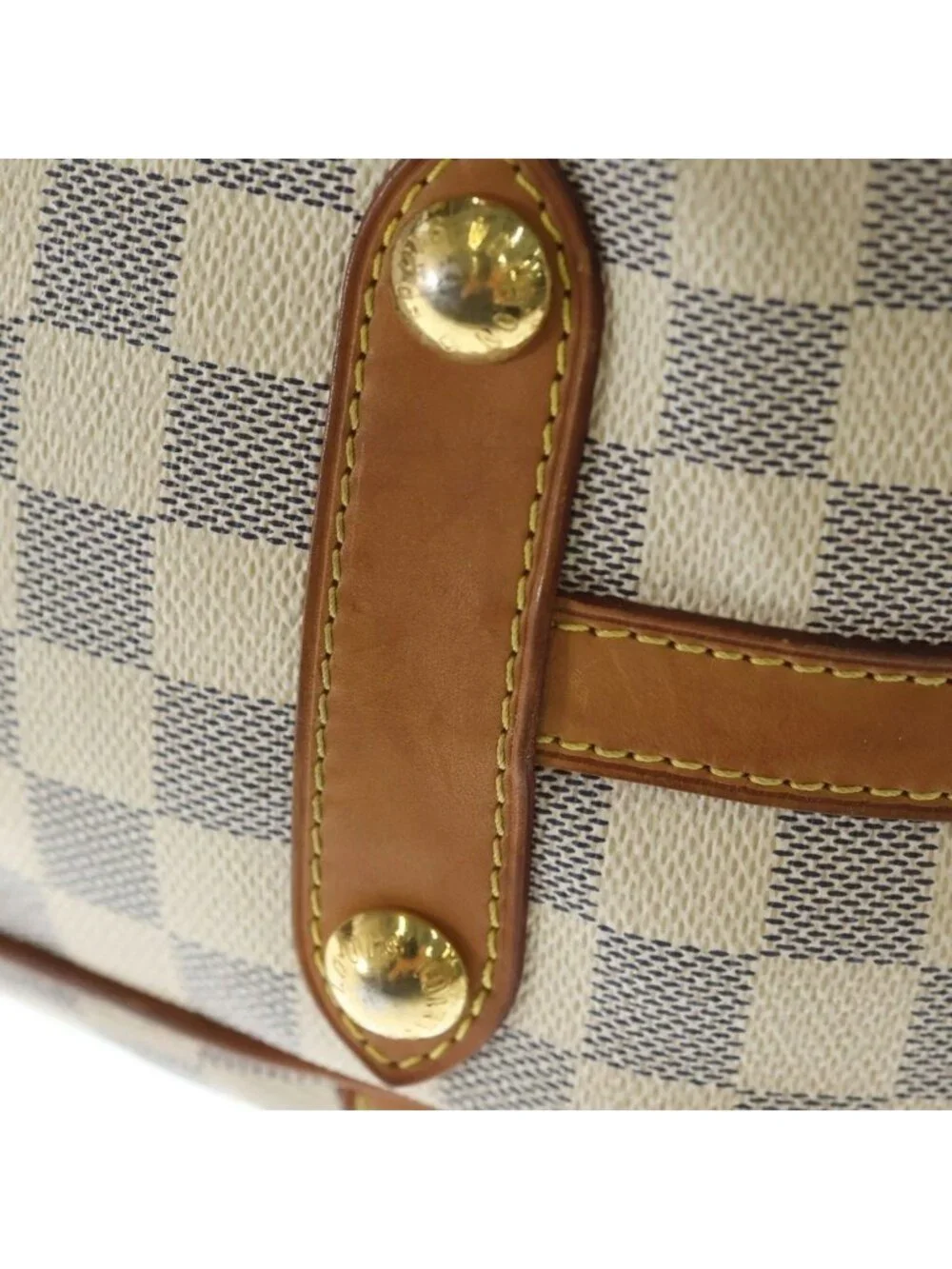Louis Vuitton Damier Azur Stretch The GM Shoulder Tote Leather Ivory