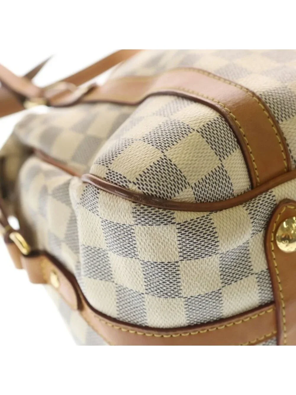 Louis Vuitton Damier Azur Stretch The GM Shoulder Tote Leather Ivory