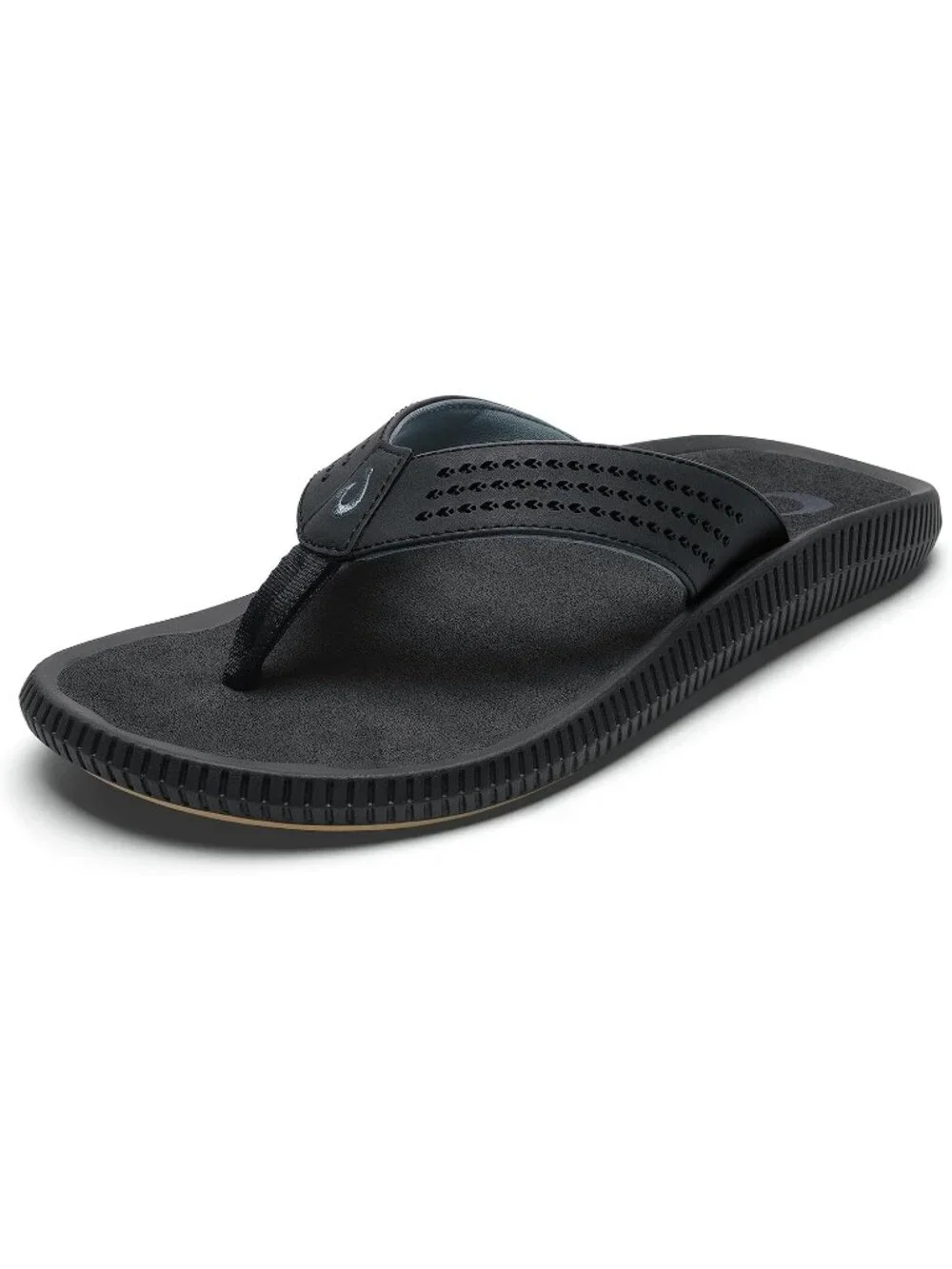 Men's Black Resistant Flip Flops Arch Support Comfort Fit Beach Sandal Shoes