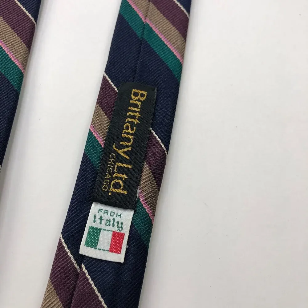 Robert Talbott Best of Class 100% Silk Neck Tie Men’s Striped Vintage VTG 55