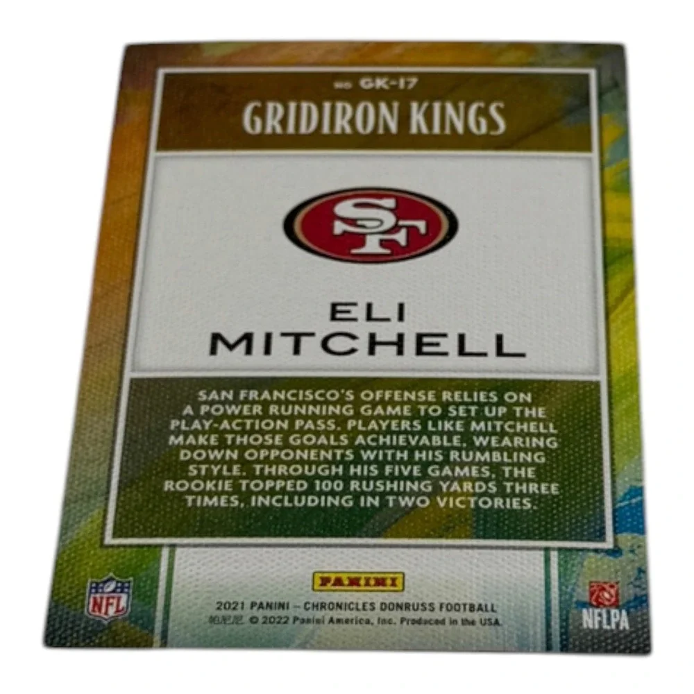 2021 Panini Chronicles Donruss Football Eli Mitchell Gridiron Kings Card GK-17