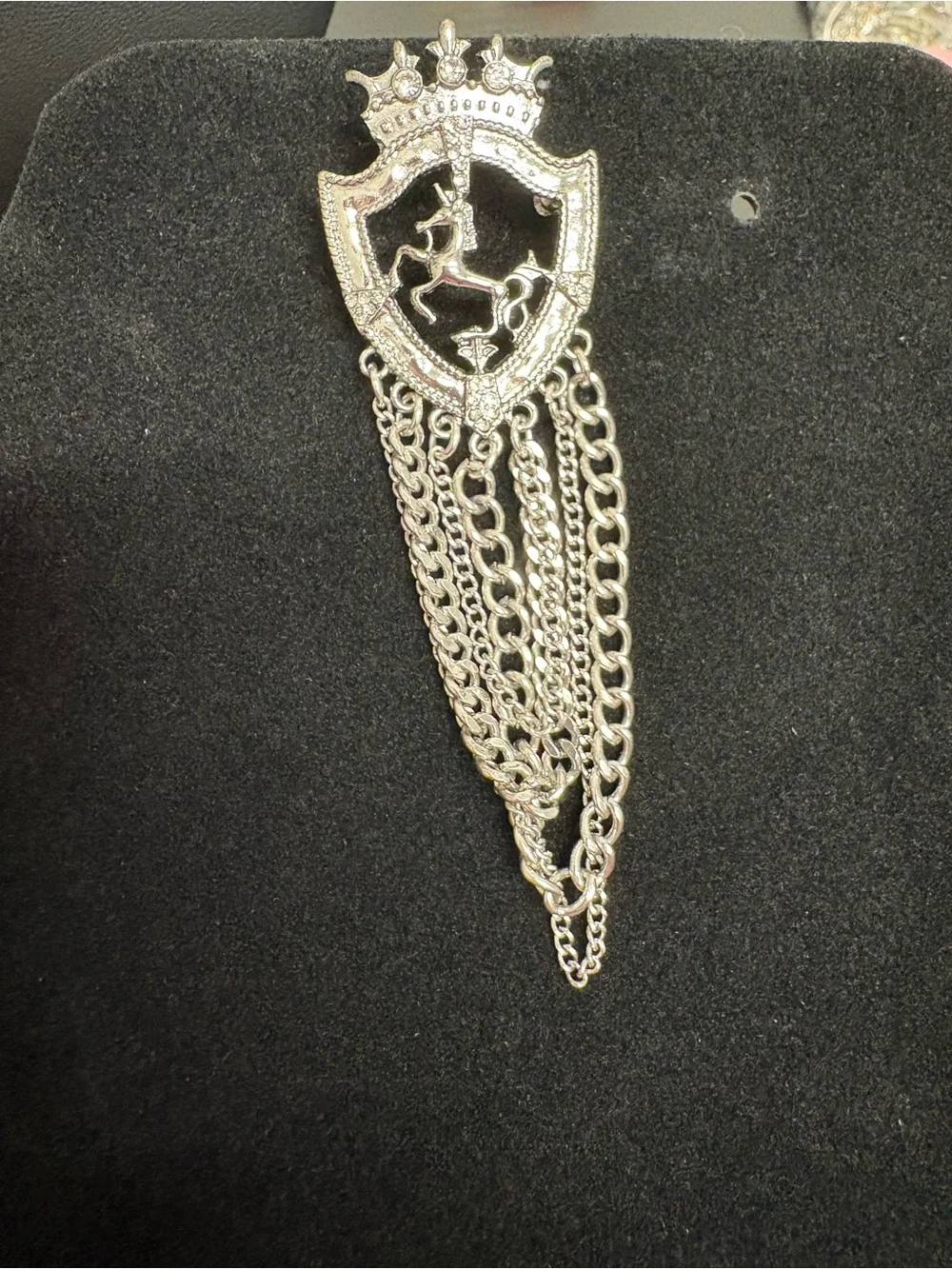 Silvertone brooch