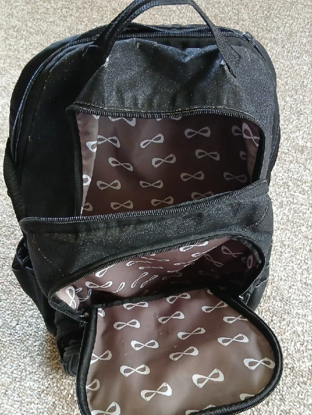 NFINITY black glitter
