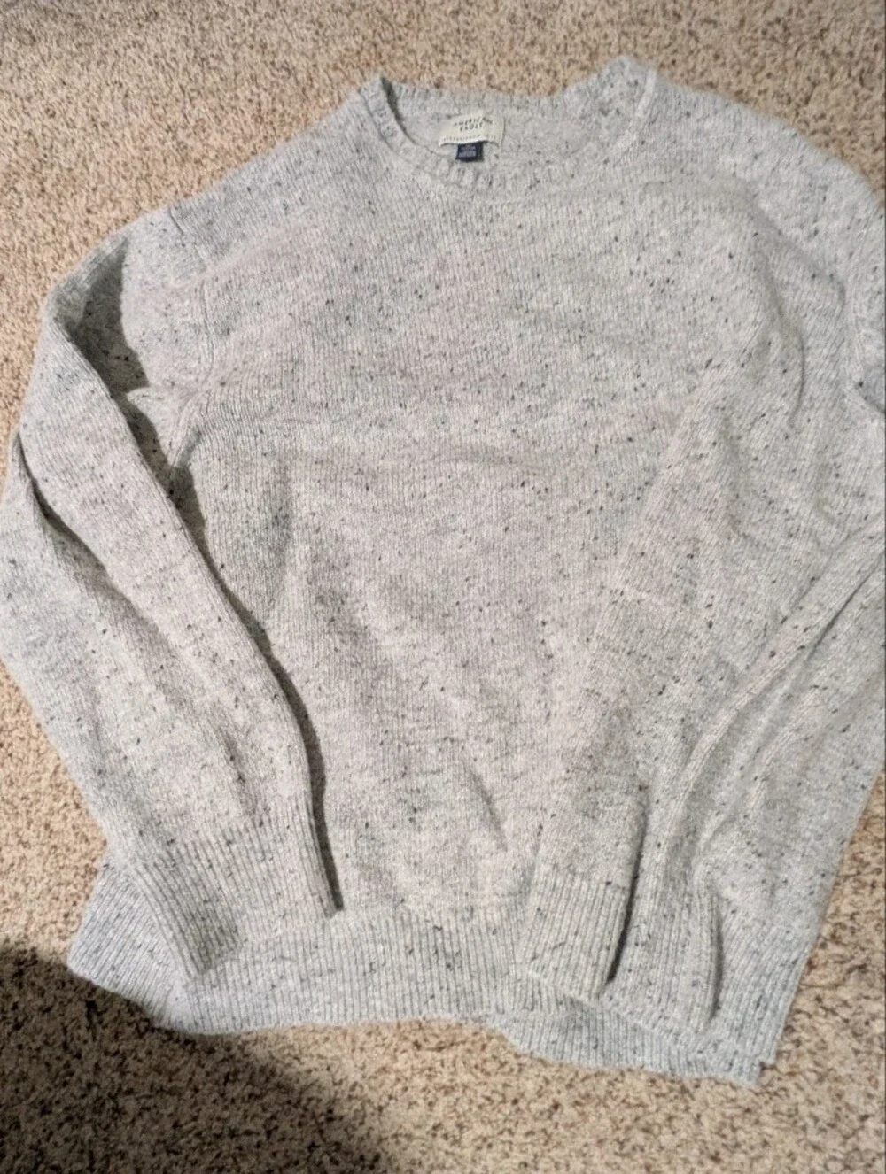 American Eagle Outfitters Light Gray Knit Sweater