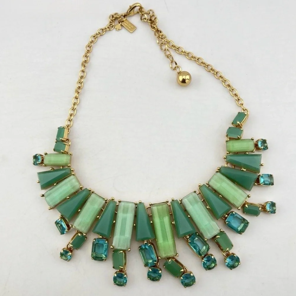 Kate Spade Signed Beach Gem  Statement Necklace/Earring Set