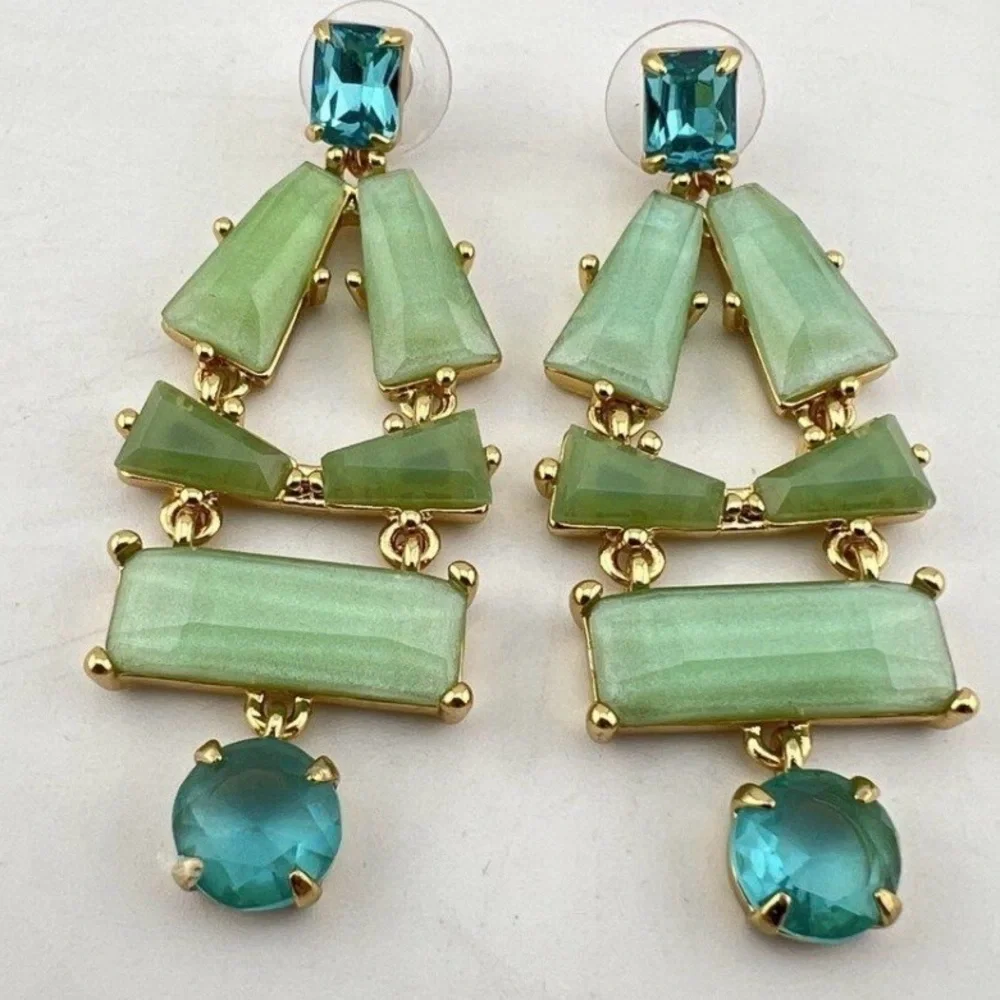 Kate Spade Signed Beach Gem  Statement Necklace/Earring Set