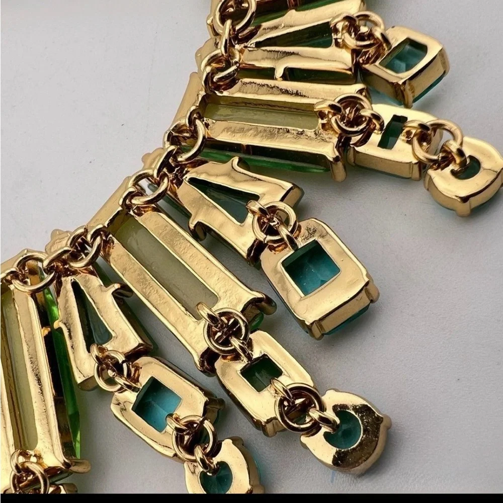 Kate Spade Signed Beach Gem  Statement Necklace/Earring Set