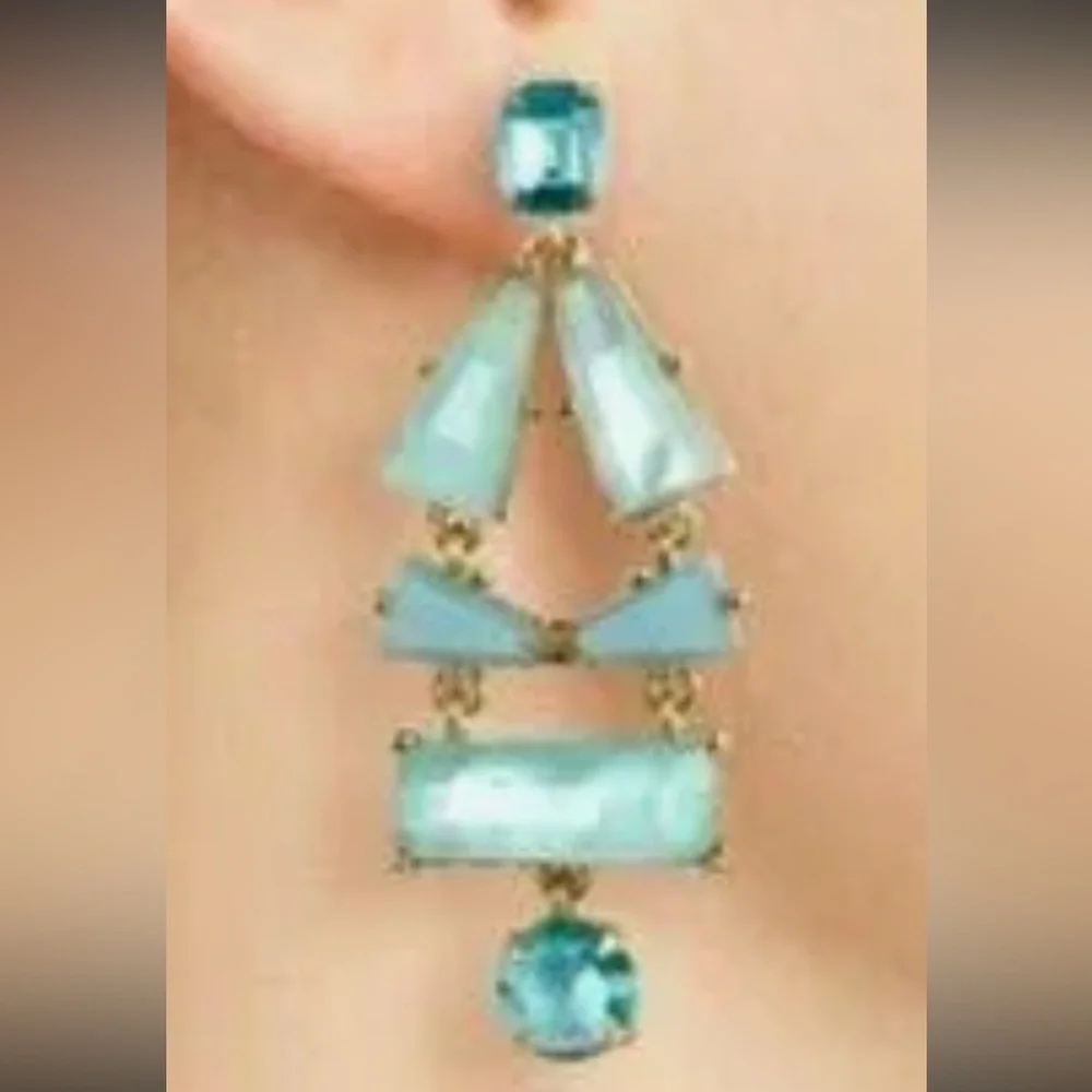 Kate Spade Signed Beach Gem  Statement Necklace/Earring Set