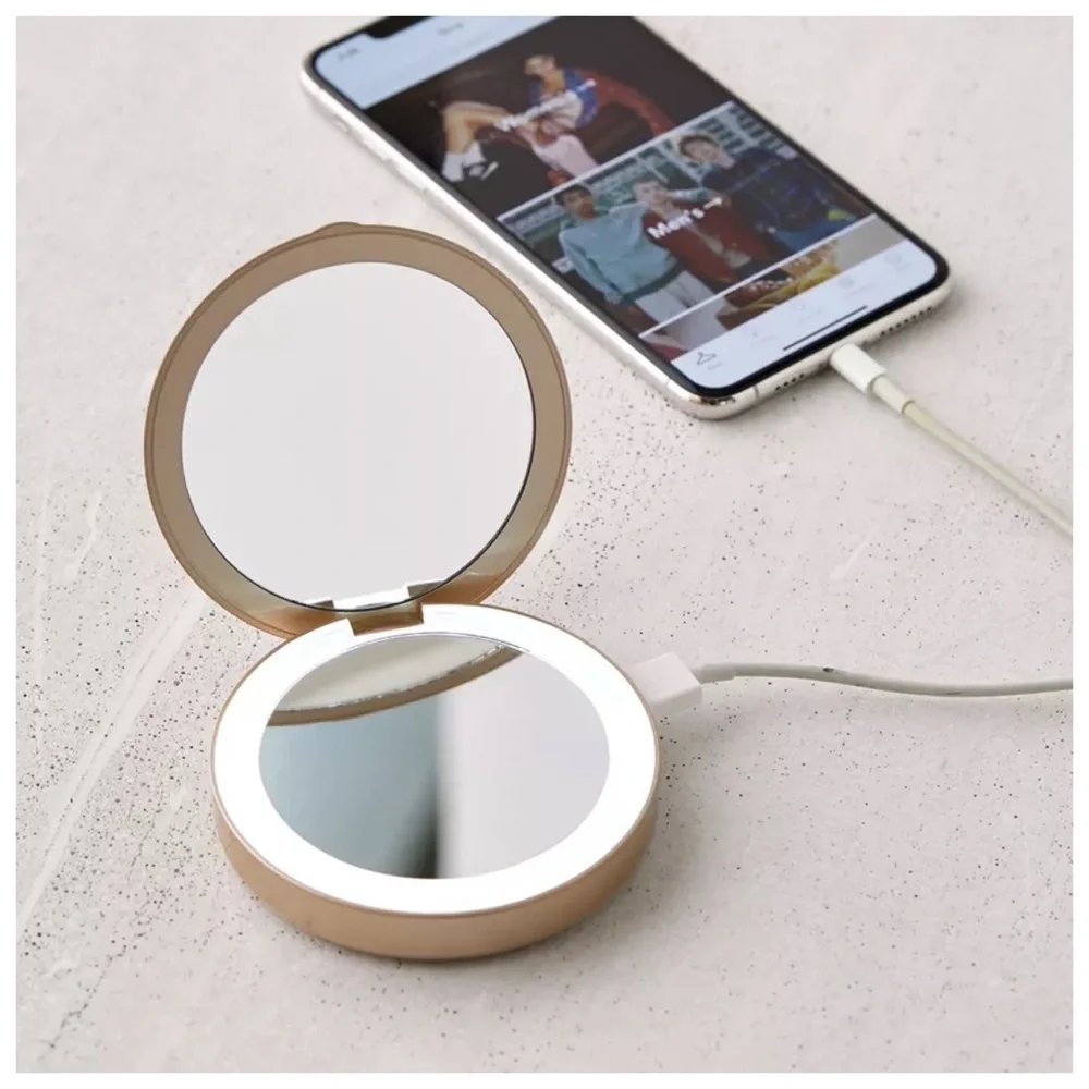 Tech Candy Glow Up Compact Mirror Power Bank