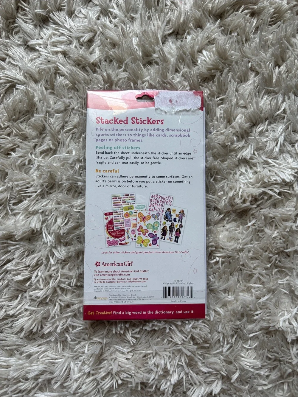 American Girl Doll Crafts Peel and Stick Stacked Stickers‎ 13 Pieces