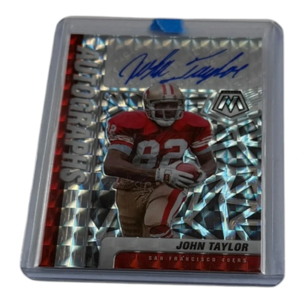 2021 Panini Mosaic John Taylor Auto San Francisco 49ers Autograph Card A-JOT
