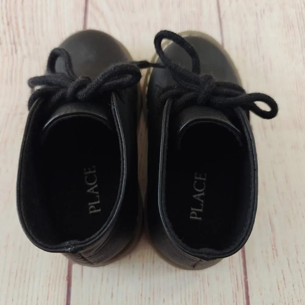 The Children's Place Toddler Boys Lace Up Boots - black sz 7