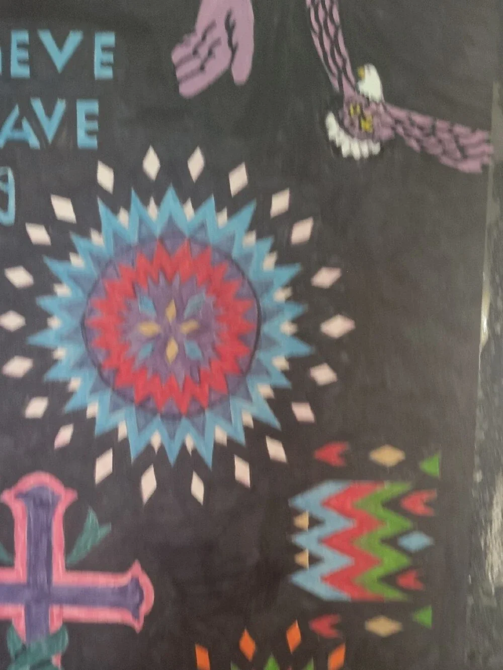 Geronimo Delarosa vibrant wall