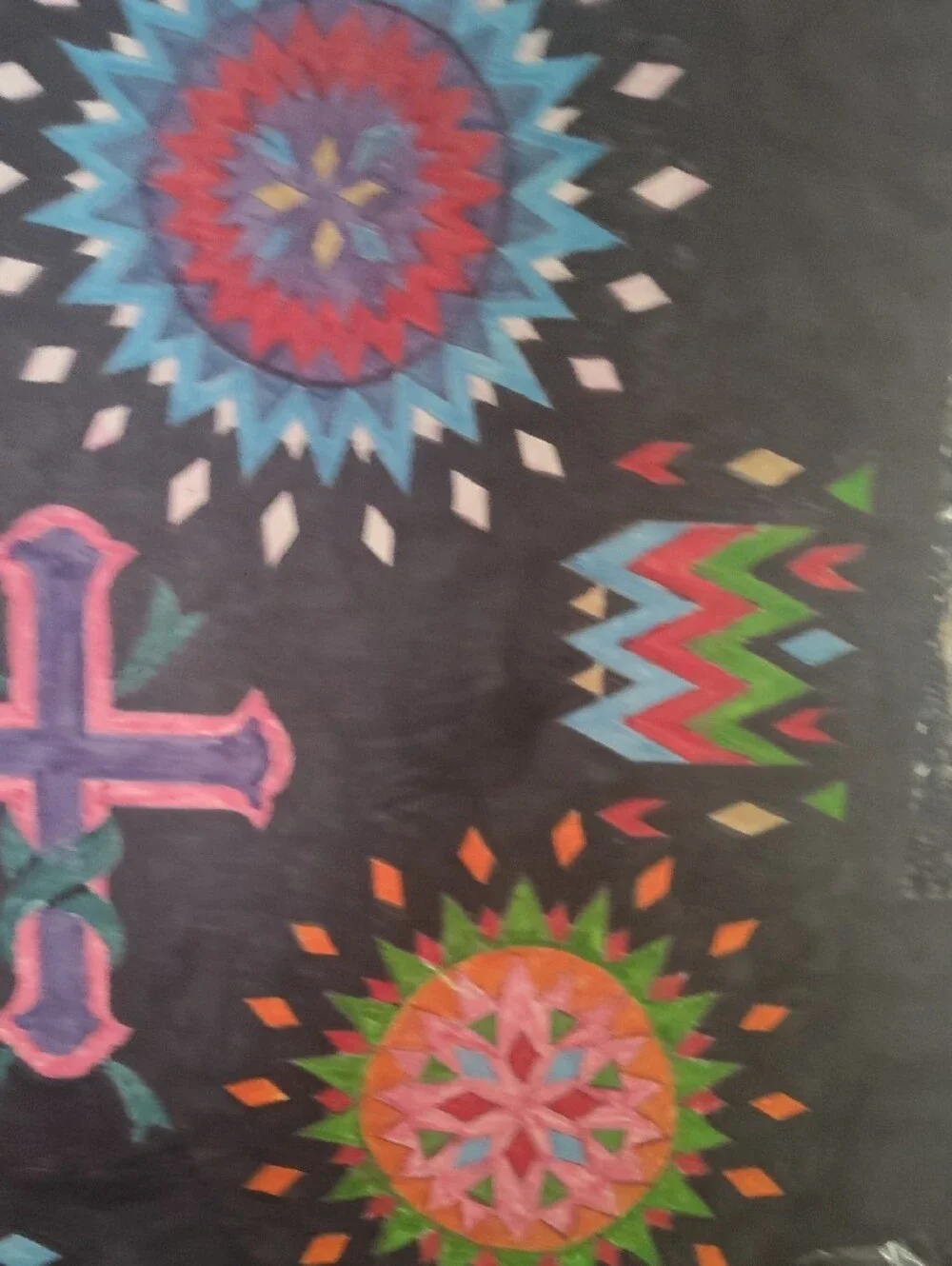 Geronimo Delarosa vibrant wall