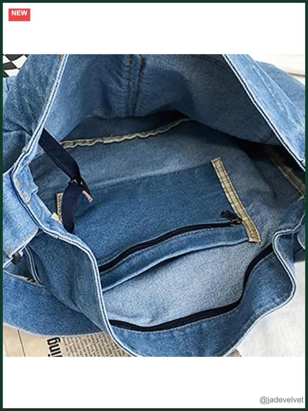 Denim Shoulder Bag Casual Lightweight Retro Travel Shopper Crossbody Handbag