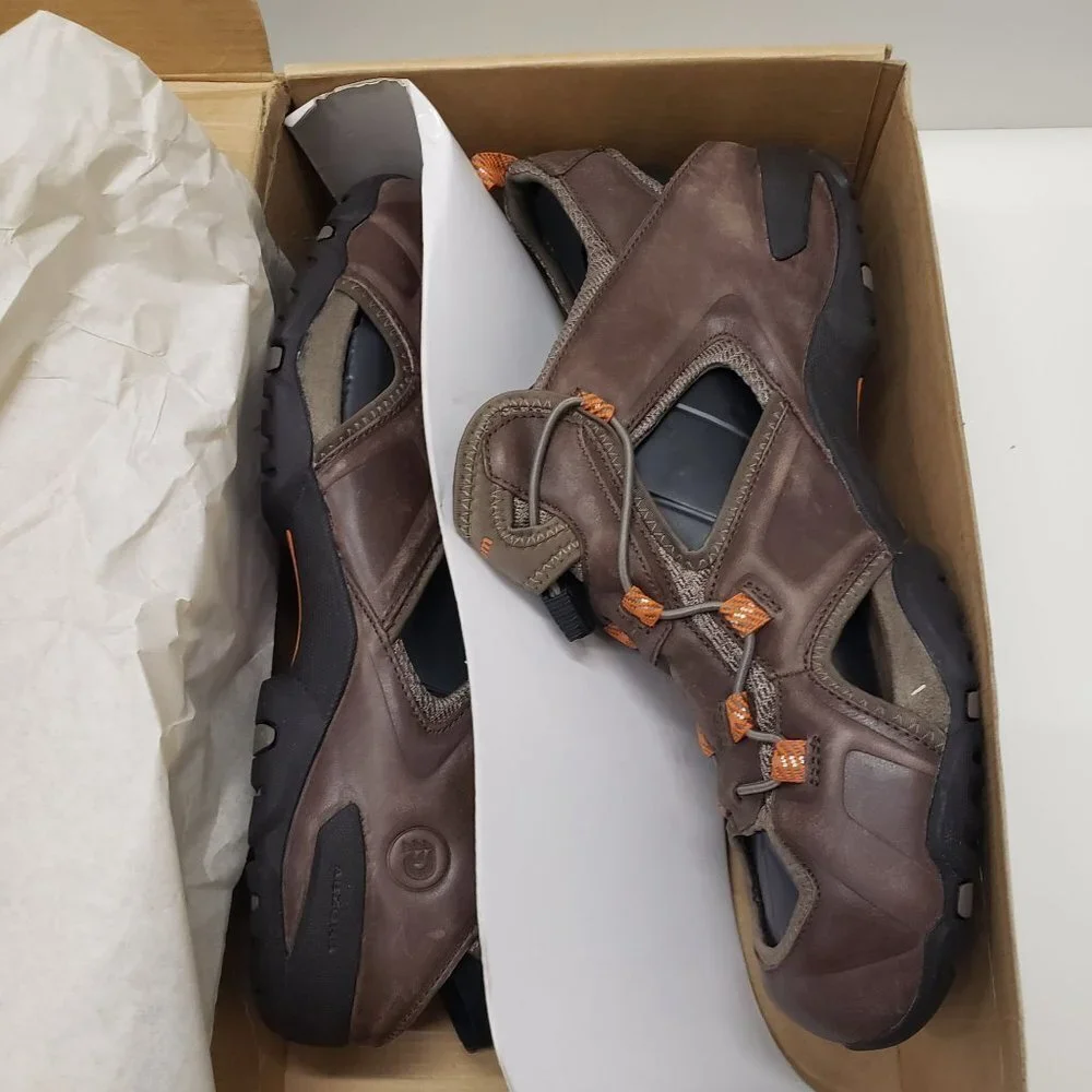 Dunham Men's‎ Vibe Ruggards Tout Aller Brown Leather Sandals - Size 13
