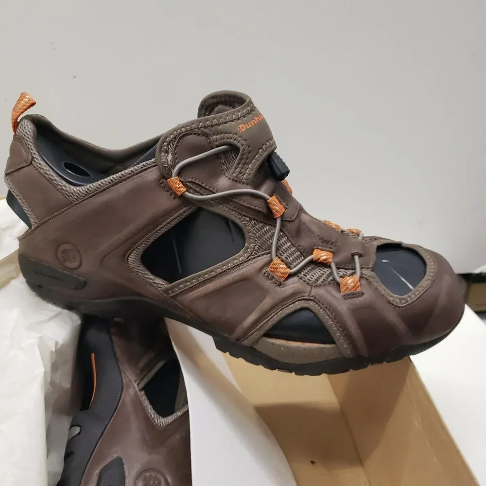 Dunham Men's‎ Vibe Ruggards Tout Aller Brown Leather Sandals - Size 13
