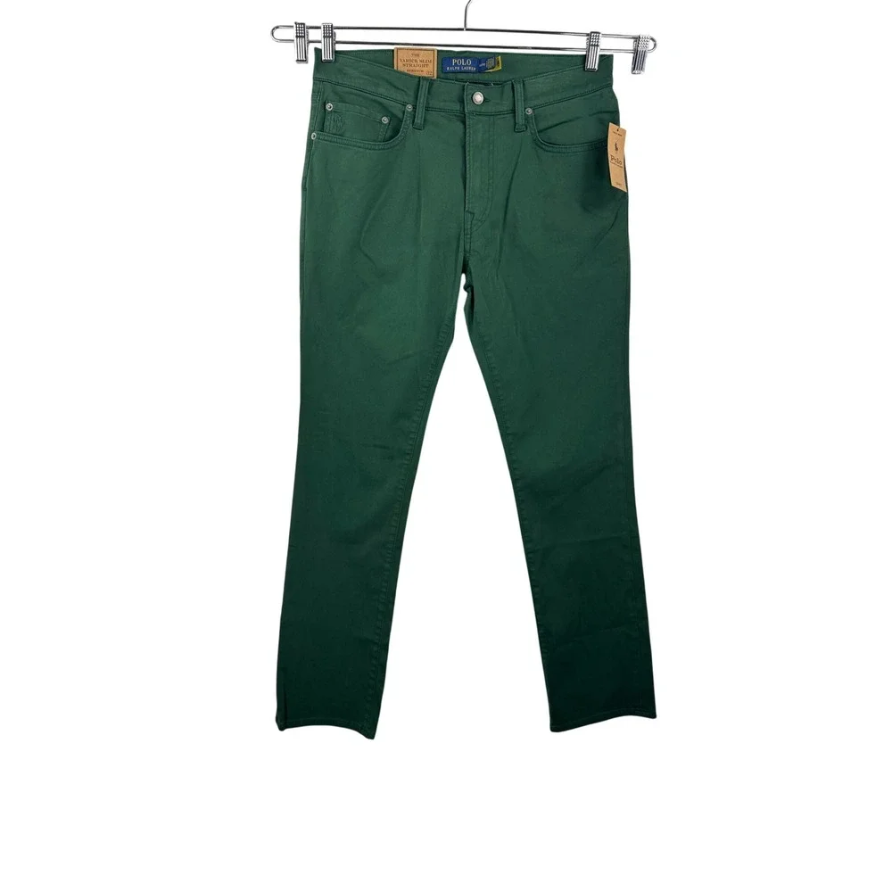 Polo Ralph Lauren Varick Slim Straight sz 32x32 Green Stretch preppy academia
