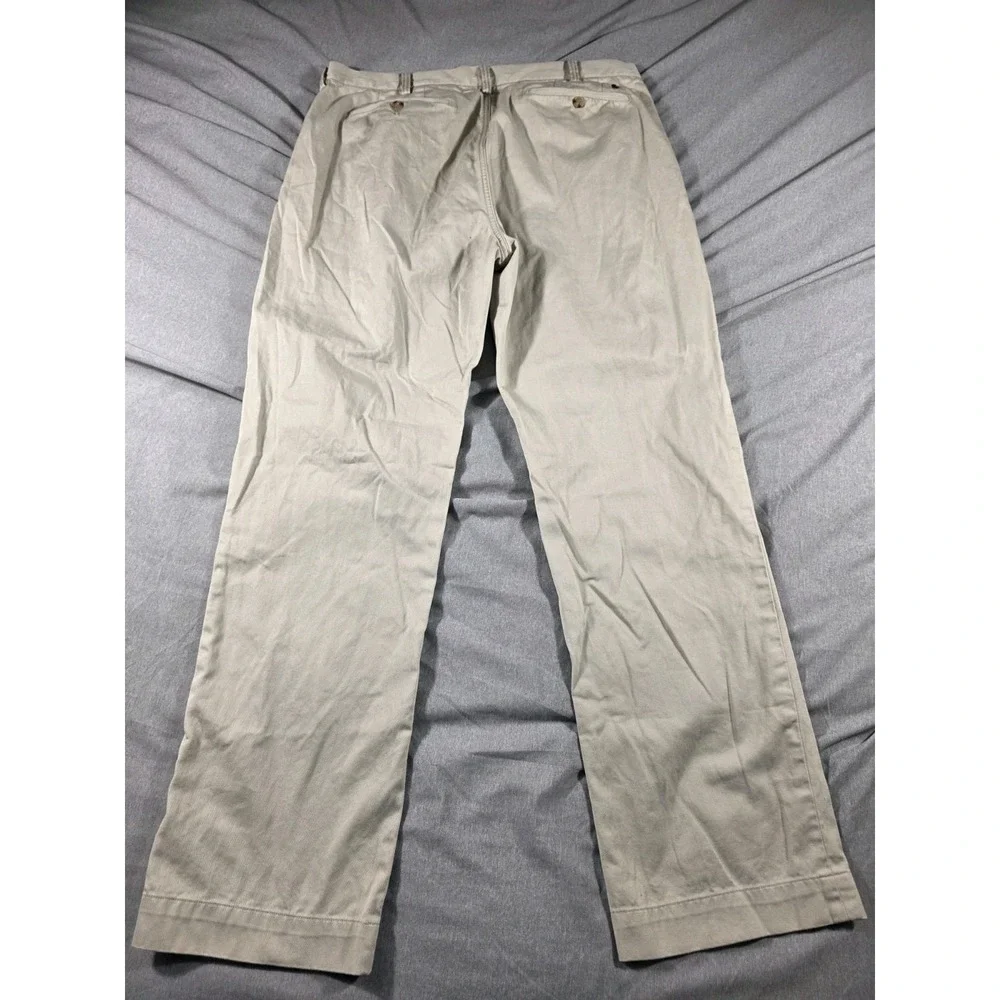 Polo Ralph Lauren Pants Mens 36x32‎ Beige Cotton Chino Five Pocket Preppy Pony