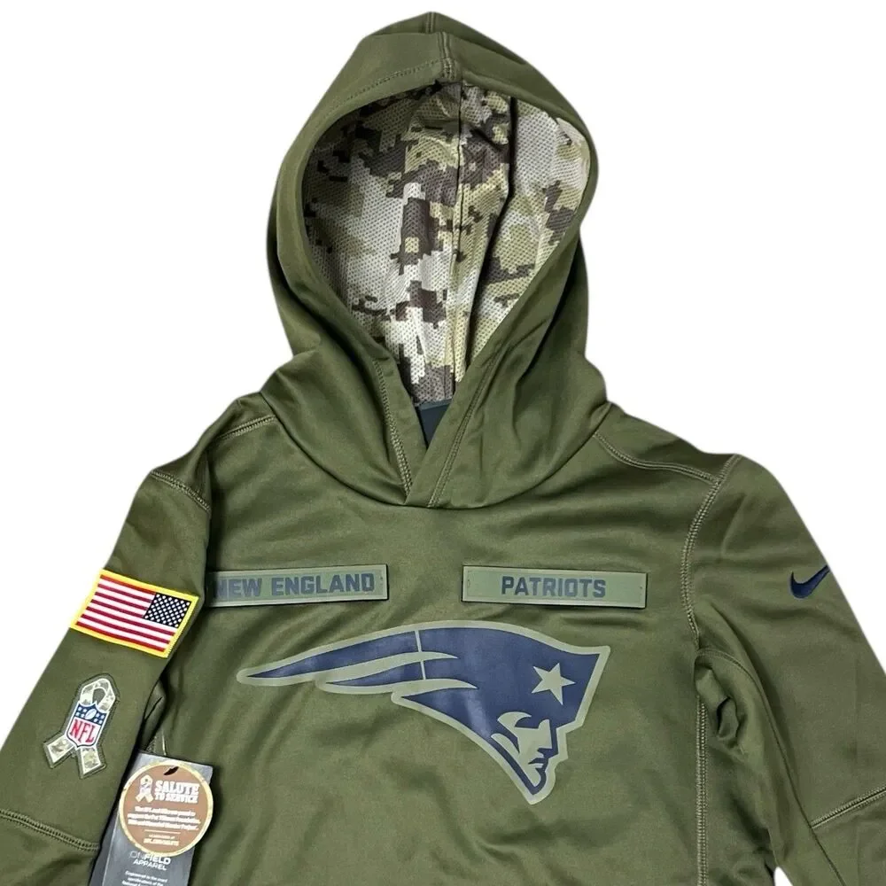 Nike New England Patriots‎ Salute to Service Green USA Football Hoodie