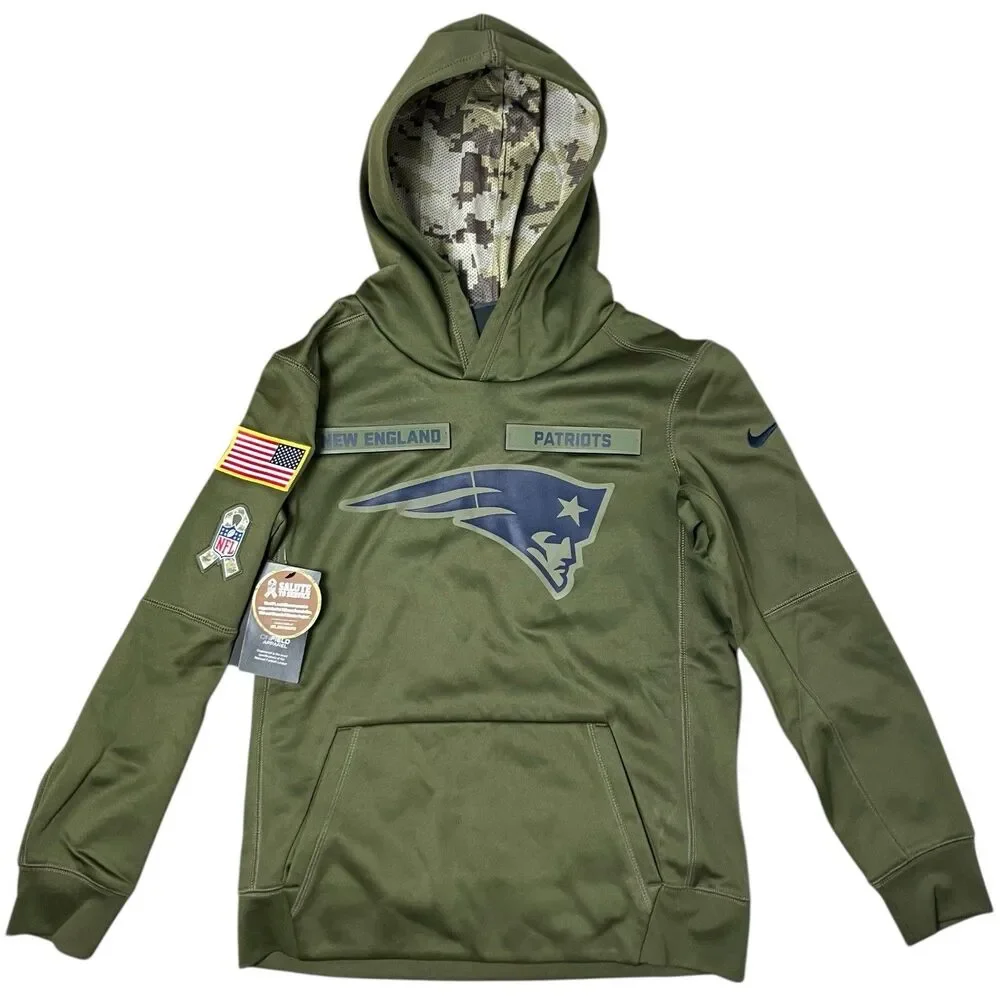 Nike New England Patriots‎ Salute to Service Green USA Football Hoodie