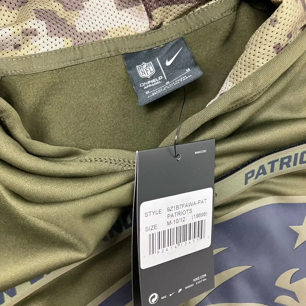 Nike New England Patriots‎ Salute to Service Green USA Football Hoodie