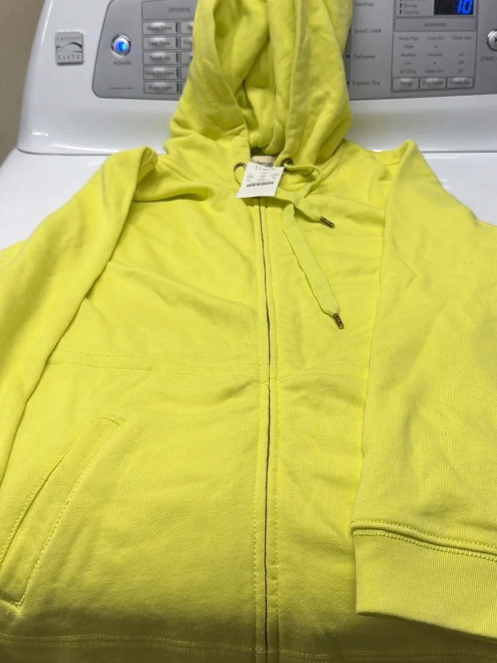 J. Crew Neon Lime Zip Hoodie
