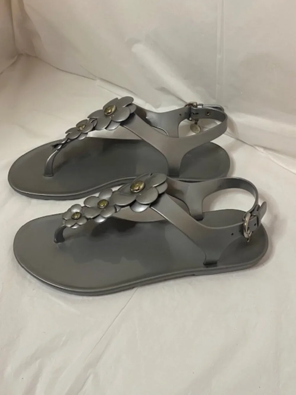 Coach silver sandal gray
