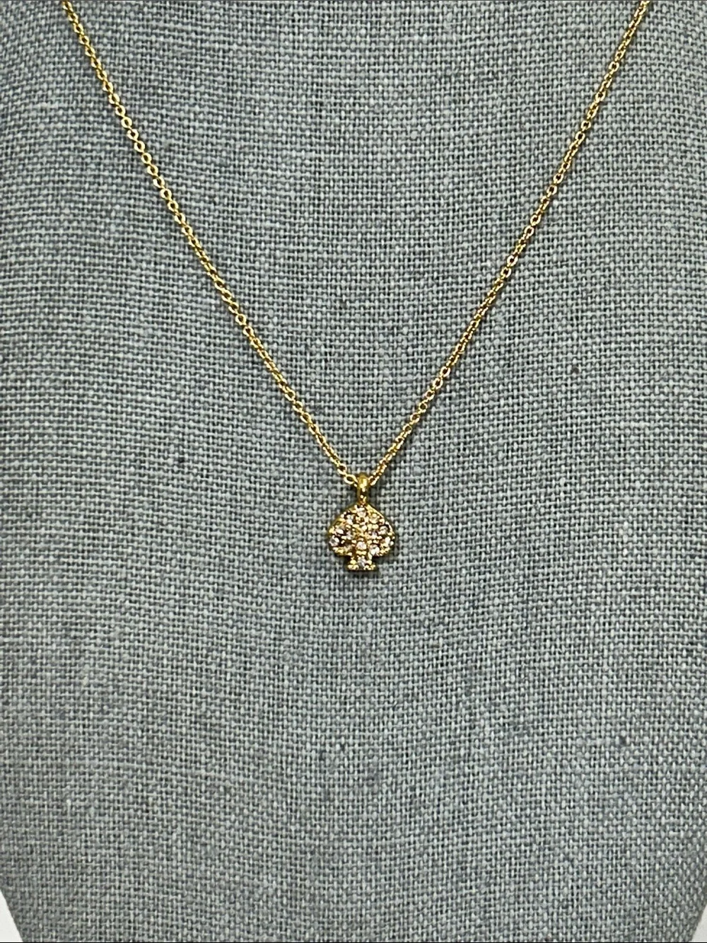 kate spade Gold Pave Spade Pendant Necklace