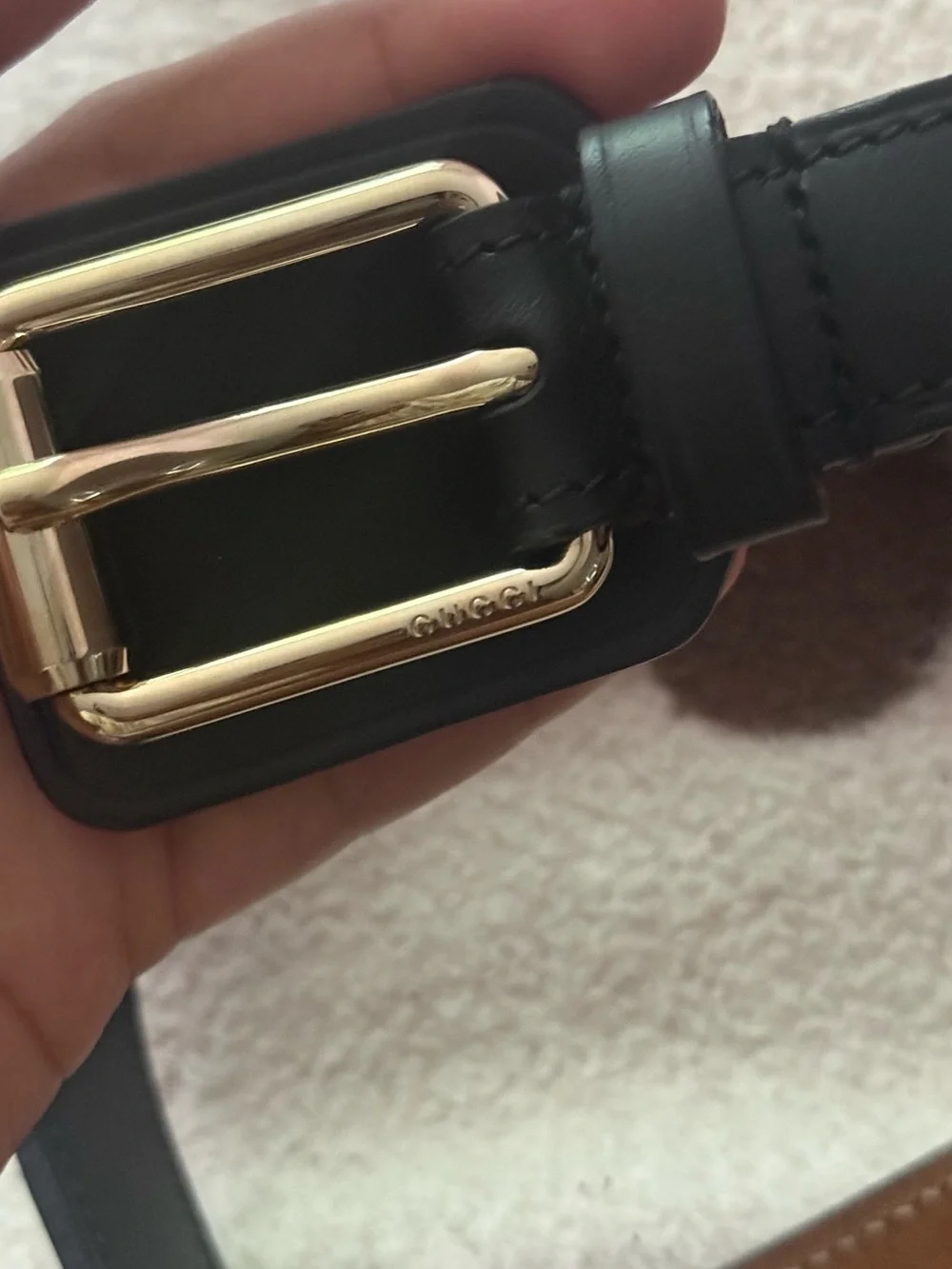 Gucci structured leather
