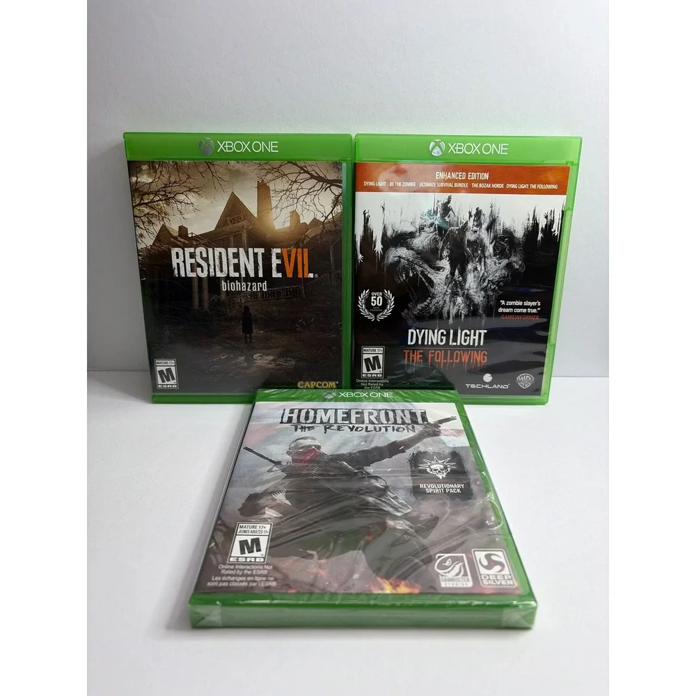 Xbox One Game Lot Resident Evil 7 Dying Light Enhanced Homefront The Revolution