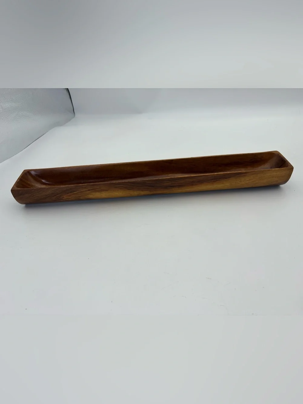 Gorgeous Mid-Century Modern Wooden Elongated Serving Tray