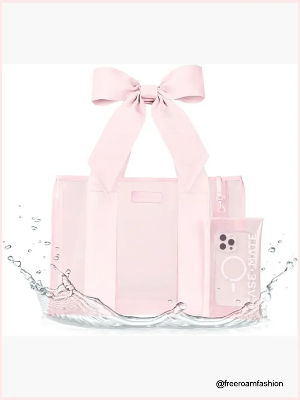 Large Waterproof Washable Tote Bag with Phone Pouch