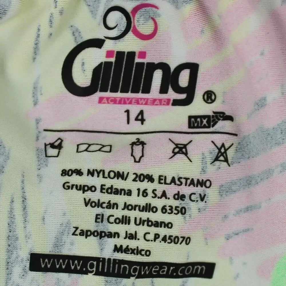 Gilling Rhinestone Embellished Gymnastic's Leotard Girl's 14