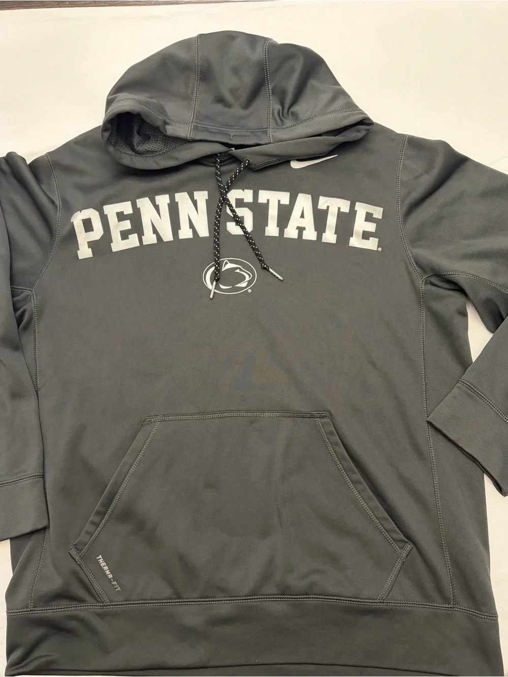 Nike Men's Penn State Nittany Lions Gray Hooded Sweatshirt Size L