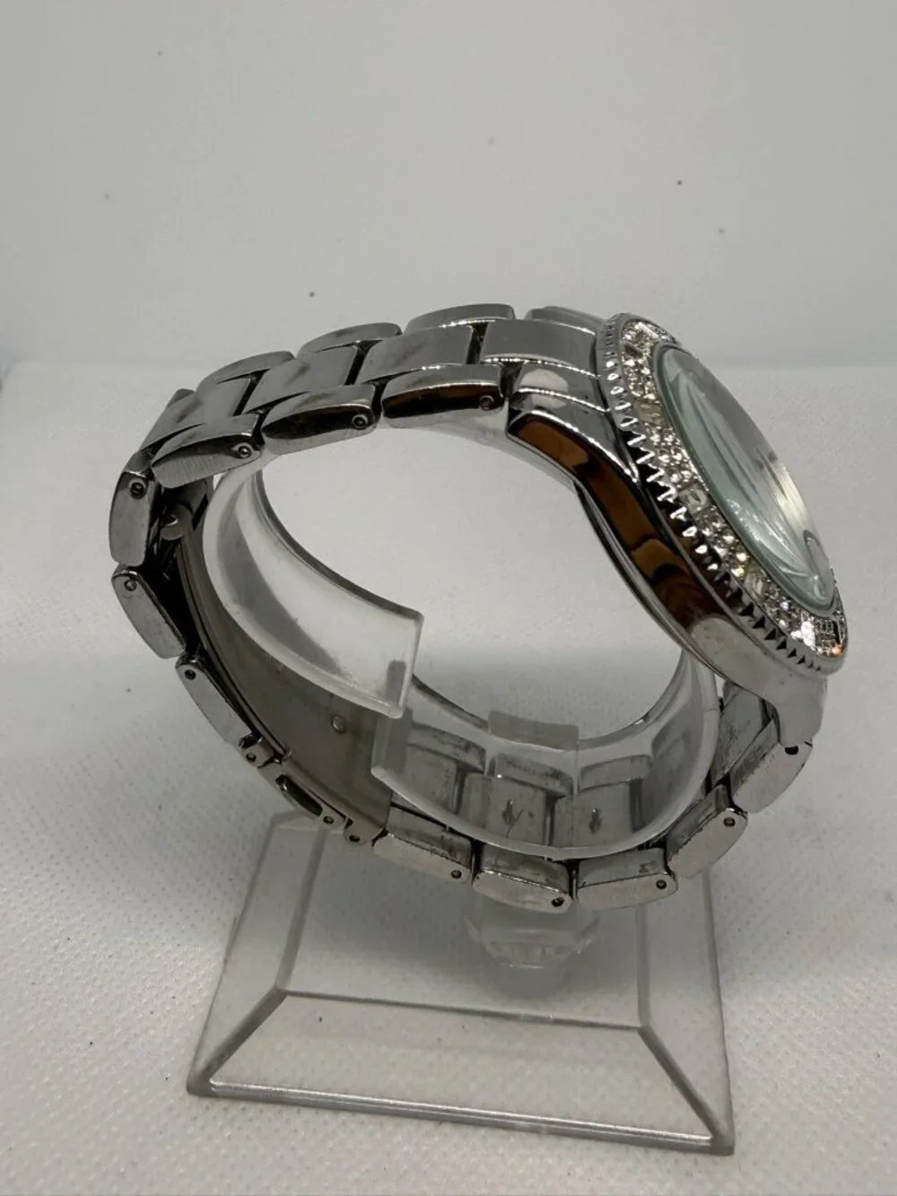 Relic Fossil Sophia Ladies Silver Stainless Steel Crystal Bezel Watch ZR15739