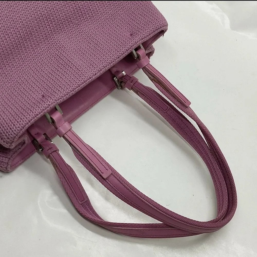 Prada Women’s‎ Purple/Lavender Vintage Wool Knitted Tote Bag/Purse/Handbag 💜
