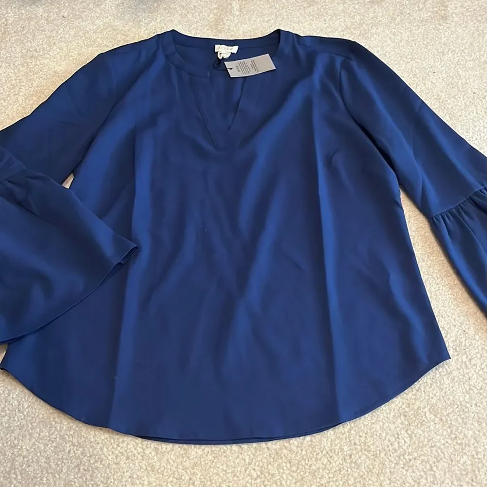 Jcrew blouse peplum sleeve