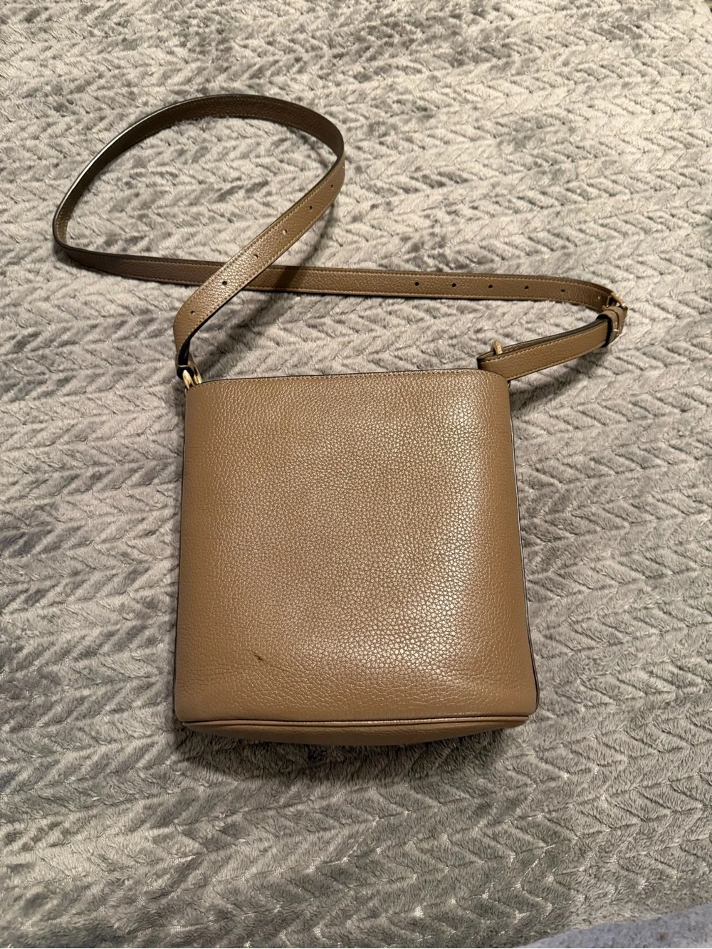 Coach Tan Pebbled Leather Crossbody with Matching Wallet