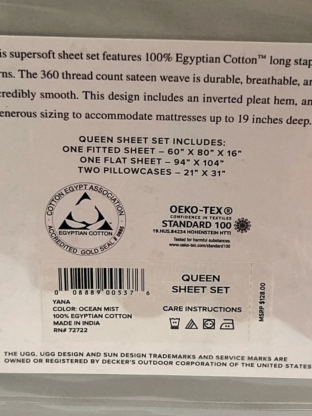 UGG 100% egyptian